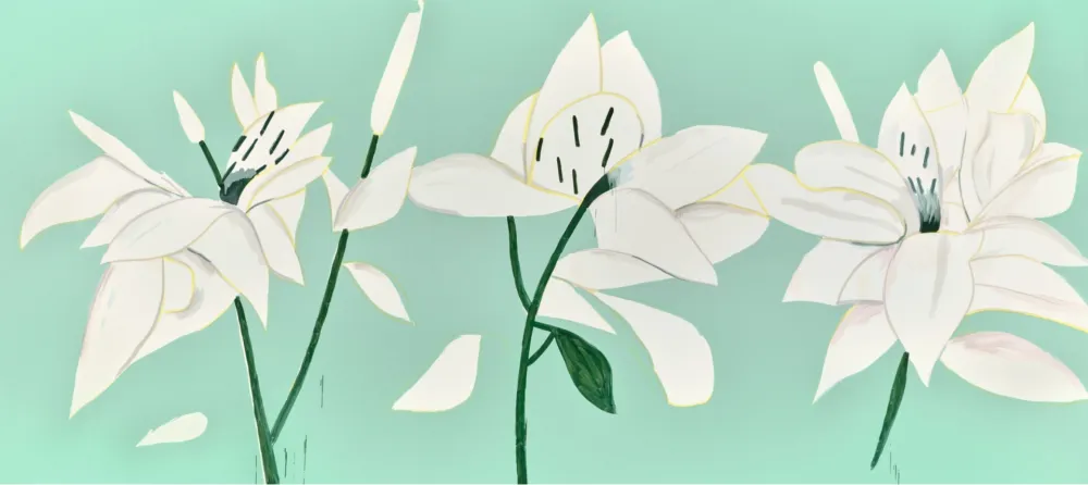 Serigrafia Katz - White Lilies 6