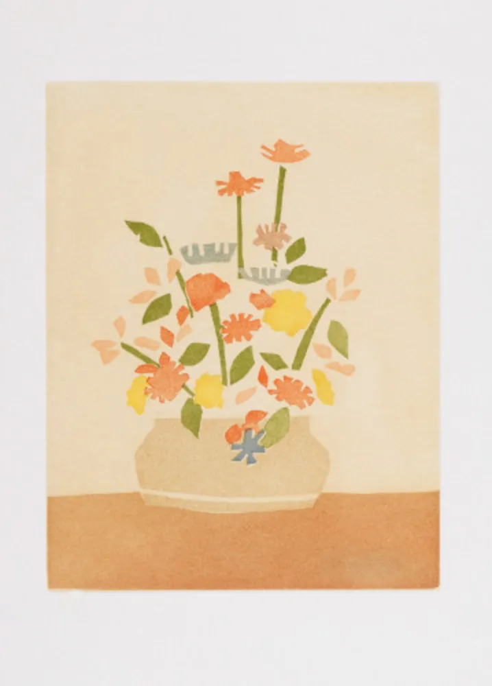 Água-Tinta Katz - Wildflowers in Vase