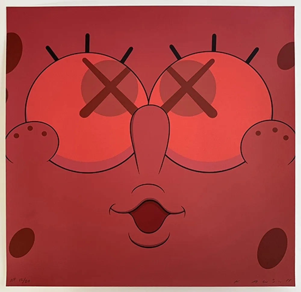 Serigrafia Kaws - Kawsbob Red
