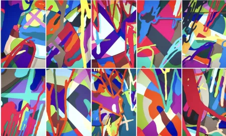 Múltiplo Kaws - Tension - portfolio of 10