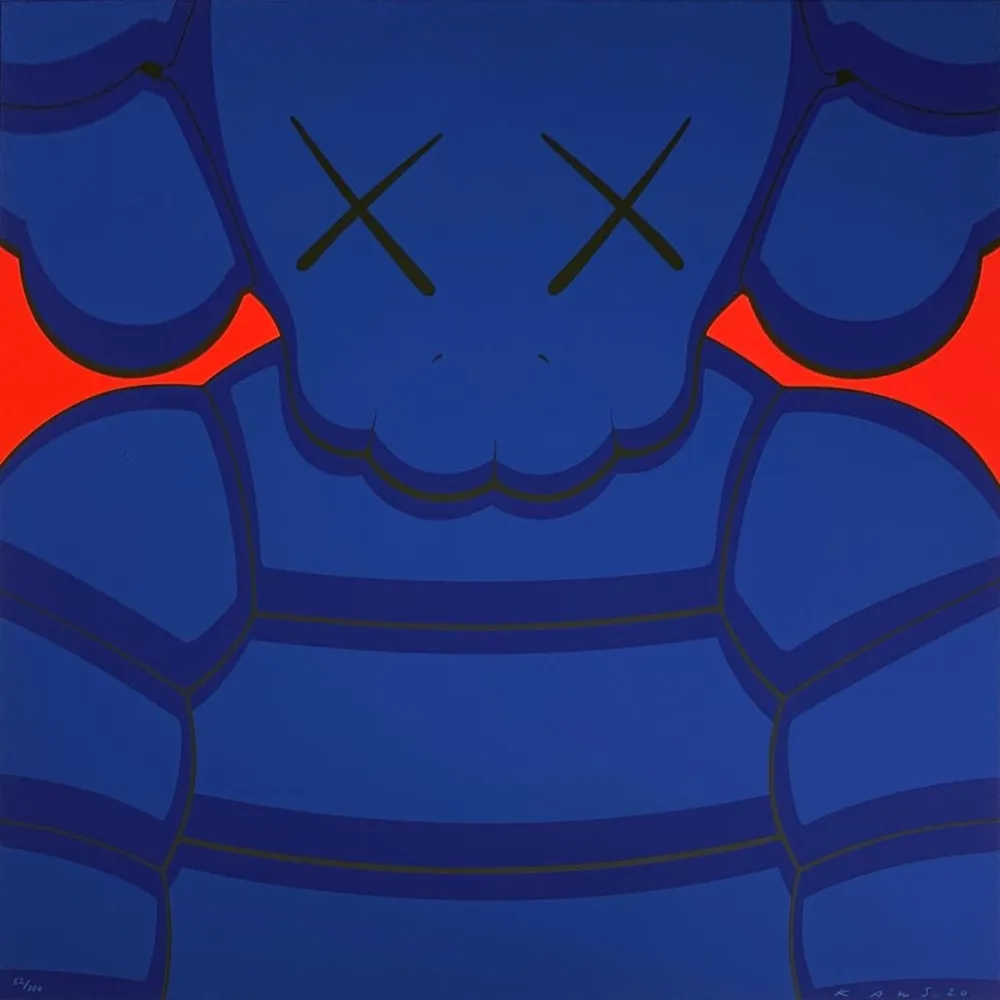 Serigrafia Kaws - What Party - Blue