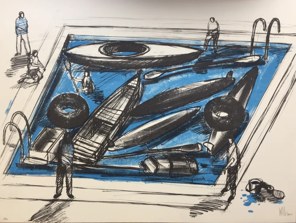 Litografia Kcho - Regresa vida mia que te espero 1