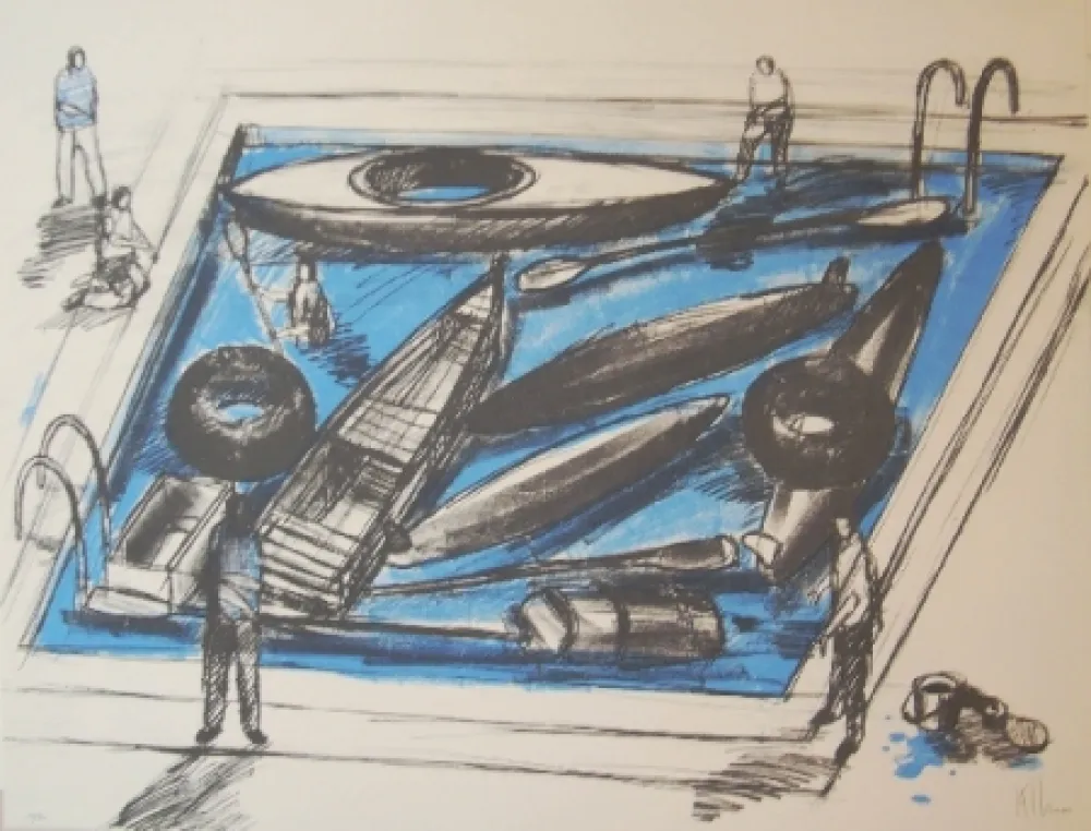 Litografia Kcho -  Regresa vida mia que te espero 1