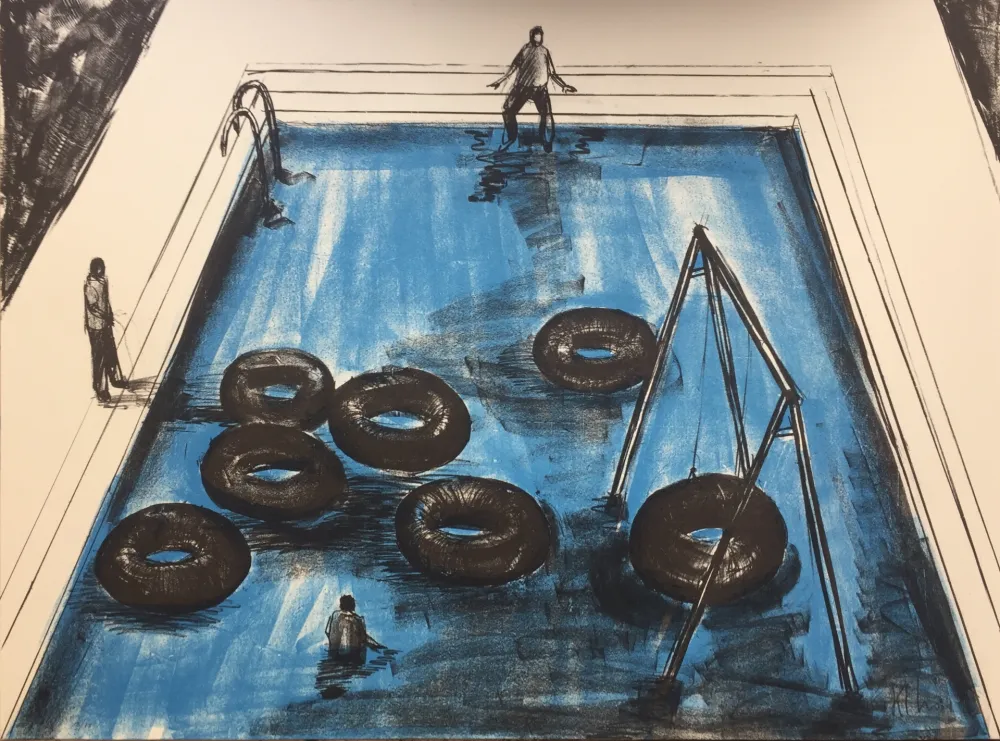 Litografia Kcho - Regresa vida mia que te espero 3 