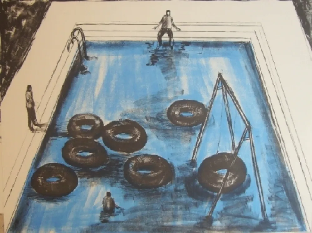 Litografia Kcho - Regresa vida mia que te espero 3 