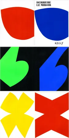 Livro Ilustrado Kelly - ELLSWORTH KELLY. Derrière Le Miroir n° 110. Octobre-novembre 1958. 6 LITHOGRAPHIES ORIGINALES.