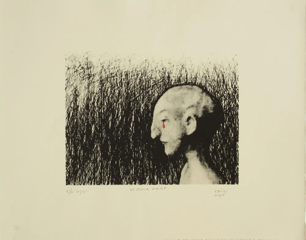 Litografia Kern - Le pleur rouge