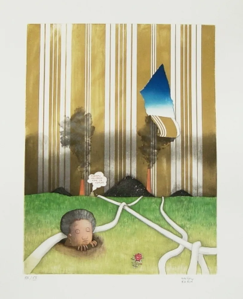 Água-Forte E Água-Tinta Kern - Madame Hellbeen aime la nature