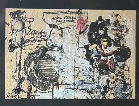 Sem Técnica Kijno - Composition Abstraite. Technique mixte et acrylique