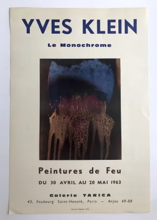 Cartaz Klein - Le monochrome Peintures de feu / Galerie Tarica