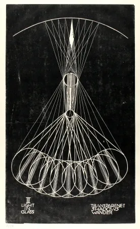 Linogravura Klien,  - Light in Glass III