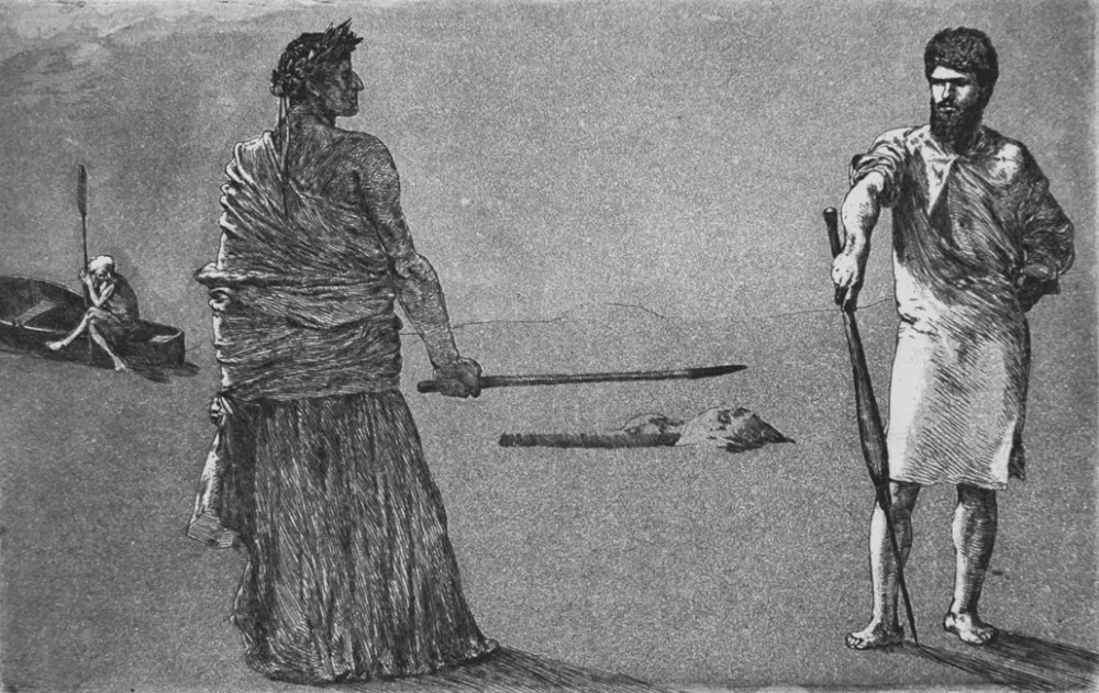 Água-Forte E Água-Tinta Klinger - Satira (Conclusione)