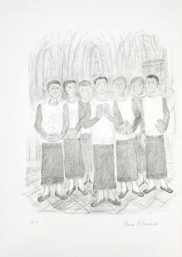 Litografia Klossowski - Chorale de garçon (le choeur)