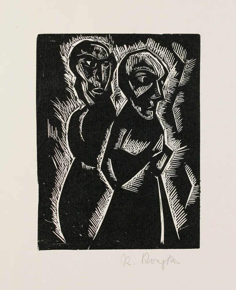 Xilogravura Koepke - Zwei Frauen (Two Women)