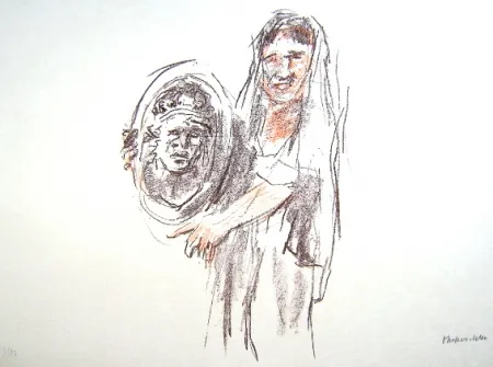 Litografia Kokoschka - Le Bal Masqué