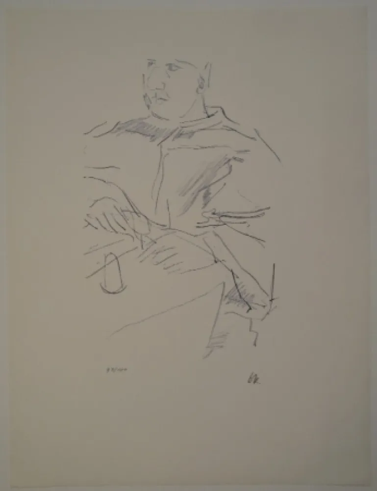 Litografia Kokoschka - Papst Leo X