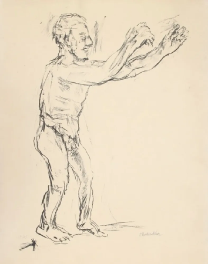 Litografia Kokoschka - Reaching Man