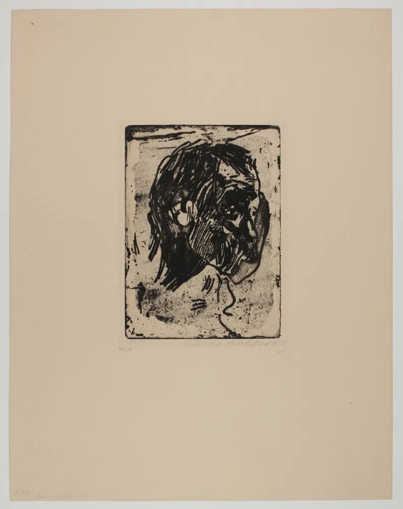 Gravura Kollwitz - Männerkopf nach rechts (Man's head turned right)