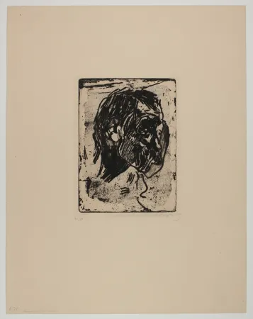 Gravura Kollwitz - Männerkopf nach rechts (Man's head turned right)
