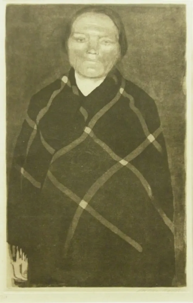 Água-Forte Kollwitz - Schwangere Frau