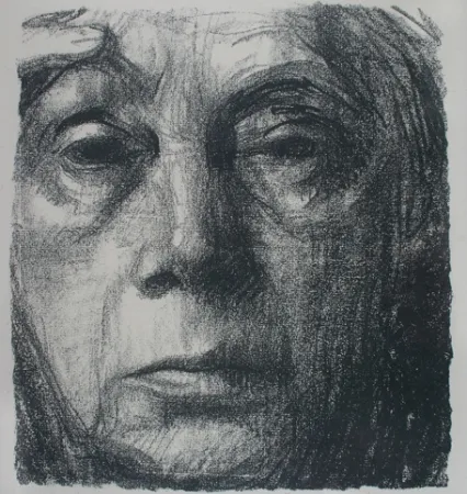 Litografia Kollwitz - Self Portrait