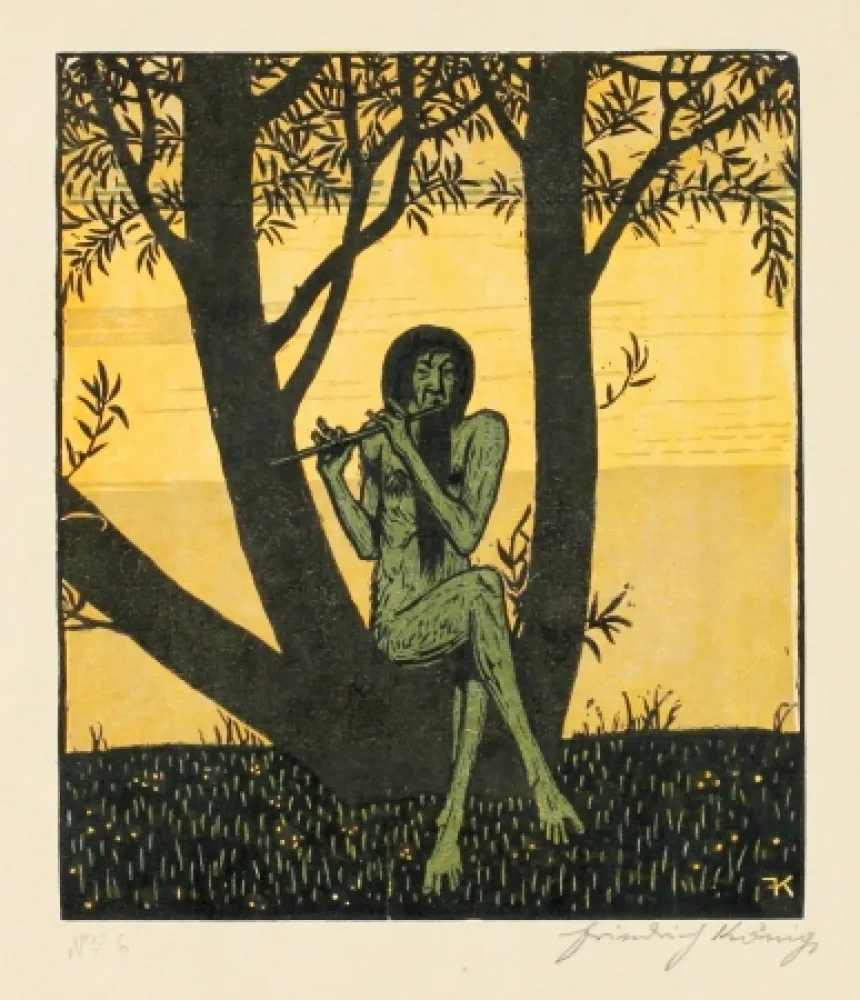 Xilogravura König  - Faun 