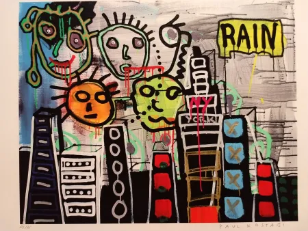 Litografia Kostabi - Kostabi