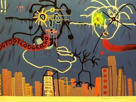 Litografia Kostabi - Kostabi