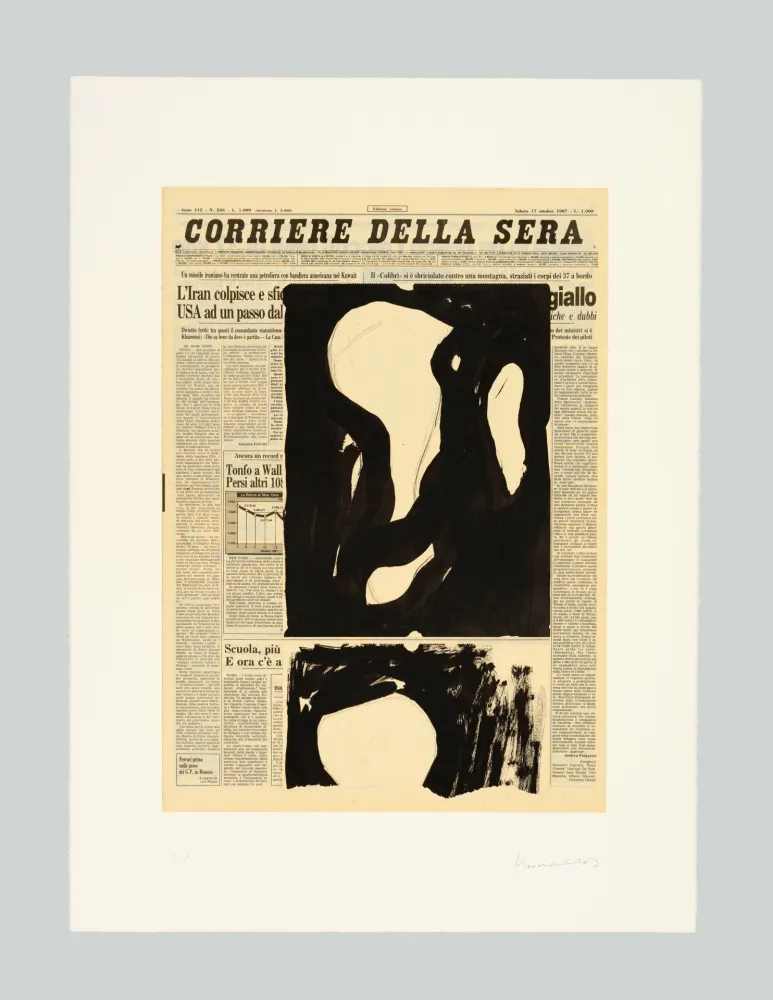 Serigrafia Kounellis - Edizione notturna