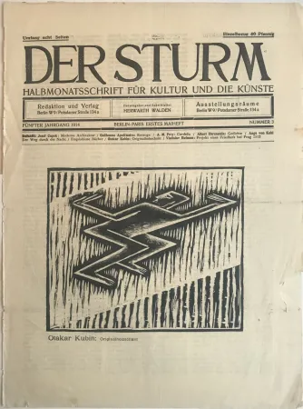 Xilogravura Kubin - Cubist Male Figure