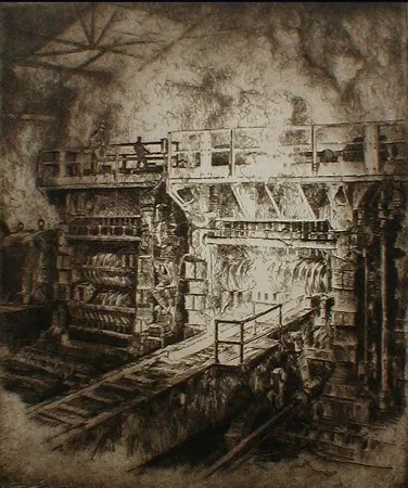 Água-Forte Kuhler - Untitled (steel mill)
