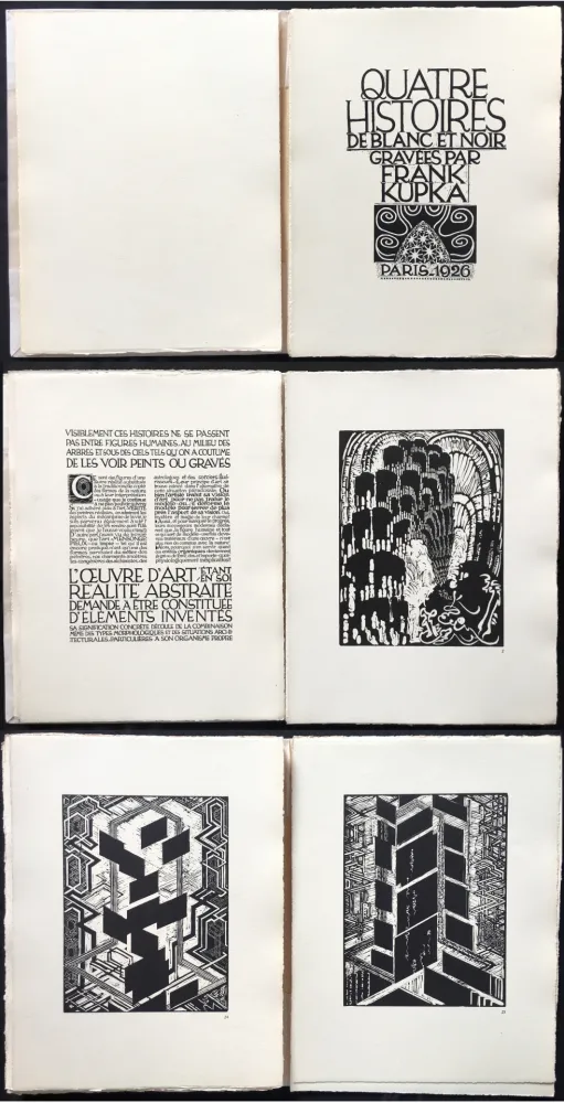 Livro Ilustrado Kupka - Quatre histoires de blanc et de noir (1926).