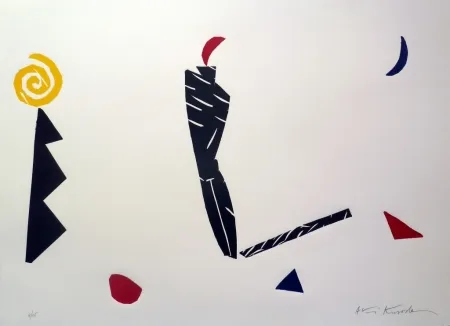 Linogravura Kuroda - First Night