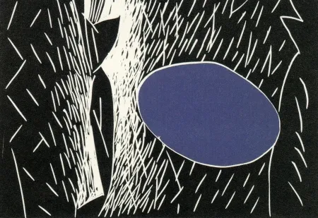 Linogravura Kuroda - Sparks I I I