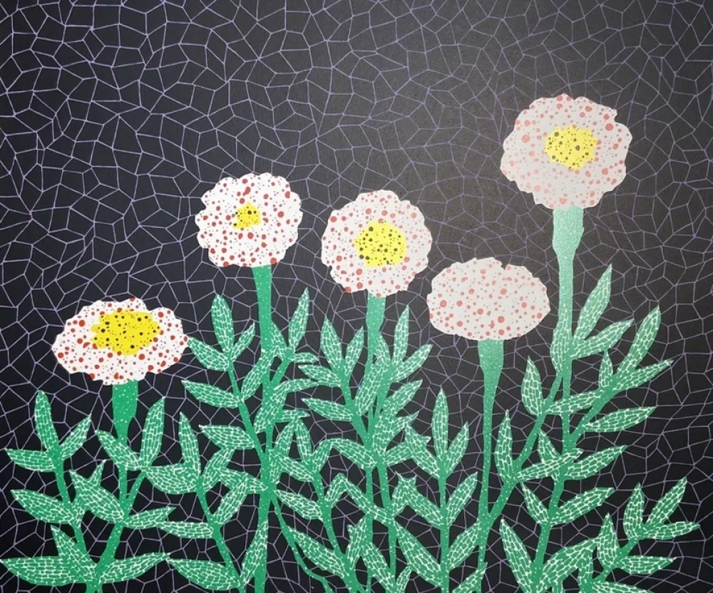 Litografia Kusama - Flower