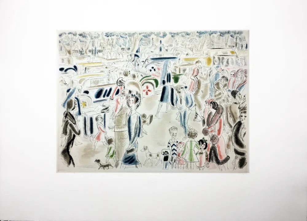 Água-Forte E Água-Tinta Laborde - L'AVENUE DU BOIS DE BOULOGNE (1930)