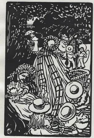 Xilogravura Laboureur - Au Luxembourg