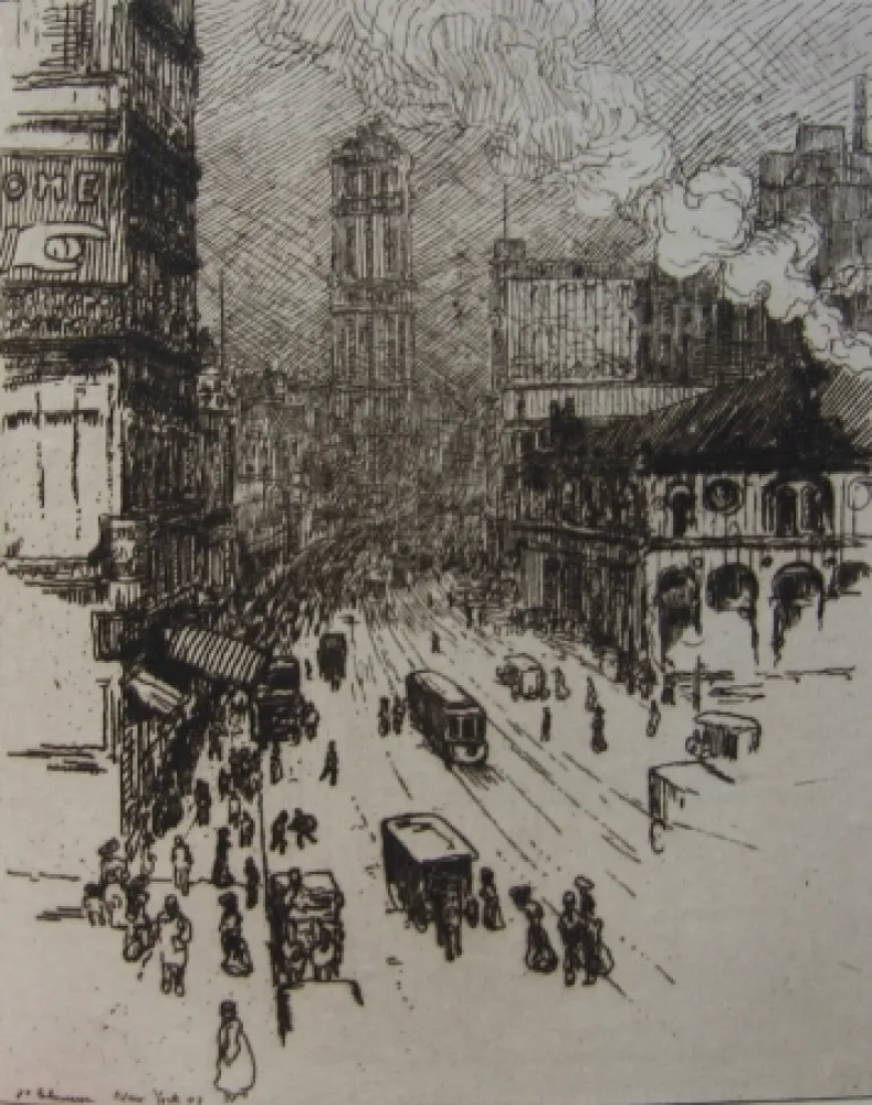 Gravura Laboureur - Broadway, New York