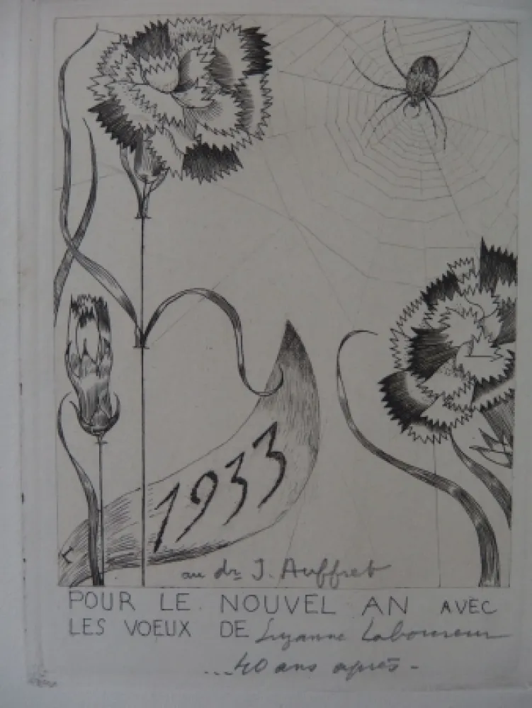 Gravura Laboureur - L'araignée aux fleurs