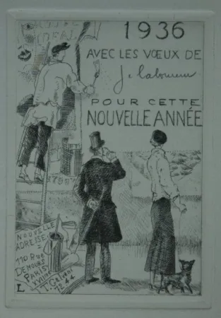 Água-Forte Laboureur - Le Colleur d’affiches