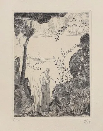 Gravura Laboureur - Les Amoureux du bord de l’eau (Lovers by the Water)