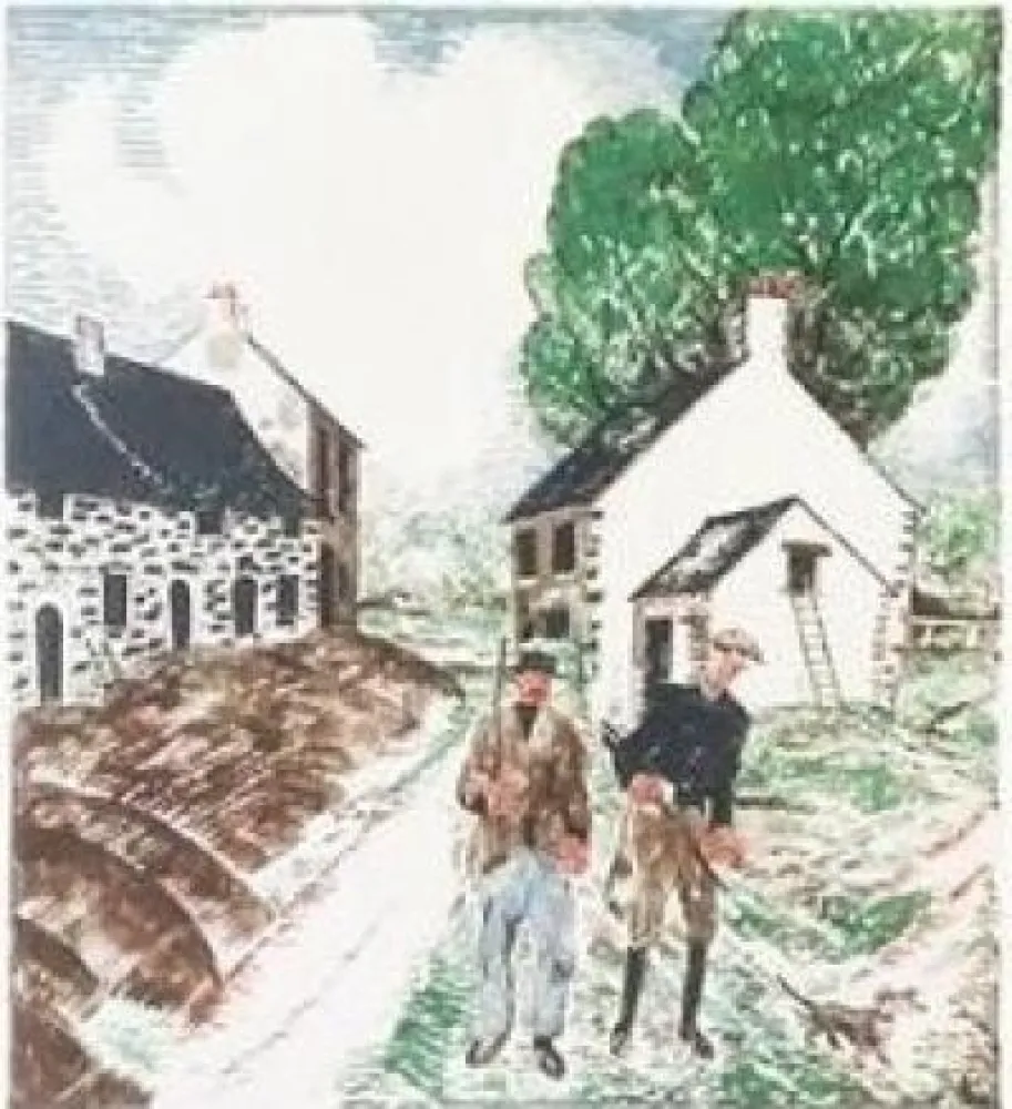 Litografia Laboureur - Retour de chasse (1927)