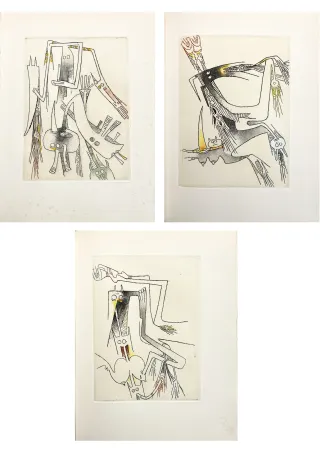 Livro Ilustrado Lam - A. Artaud. LE THÉÂTRE ET LES DIEUX. Avec 5 eaux-fortes réhaussées à la main par Wifredo Lam (1966)