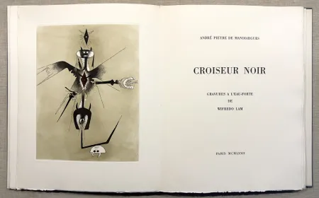 Livro Ilustrado Lam - A. Pieyre de Mandiargues. CROISEUR NOIR. Avec 6 eaux-fortes de Lam et suite signée complète (1972)