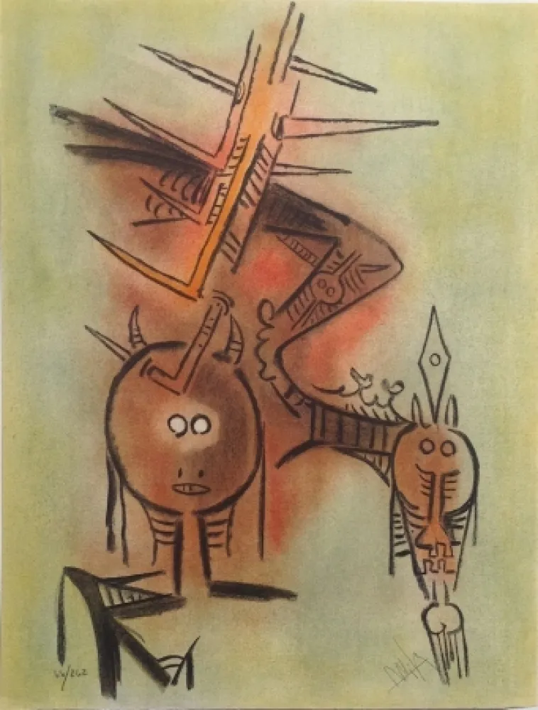 Litografia Lam - Belle Epine, from Pleni Luna 