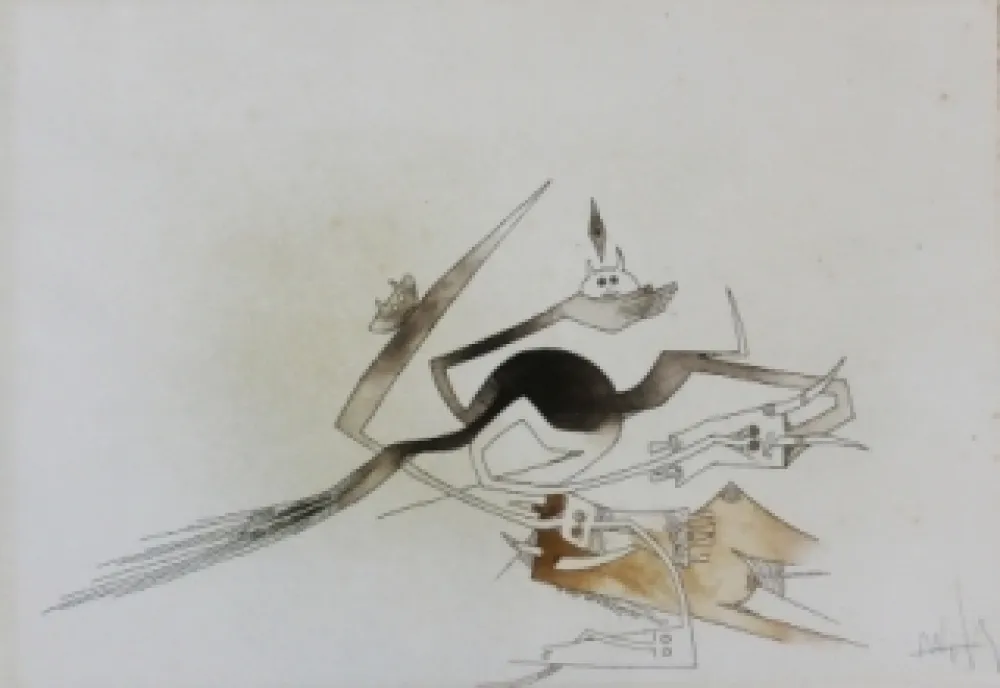 Água-Forte E Água-Tinta Lam - Contre une maison sèche