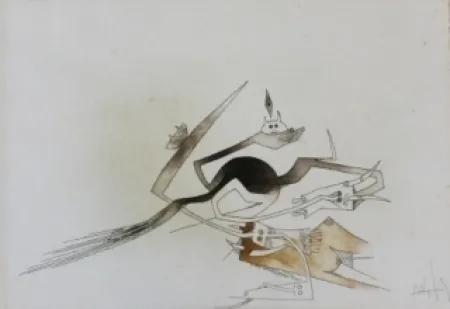 Água-Forte E Água-Tinta Lam - Contre une maison sèche