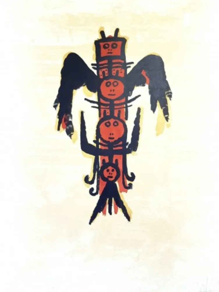 Litografia Lam - El ultimo viaje del buque fantasma