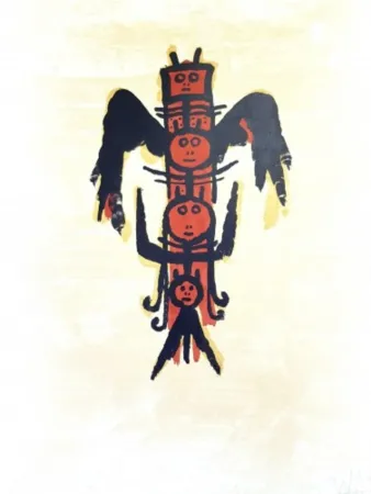 Litografia Lam - El ultimo viaje del buque fantasma