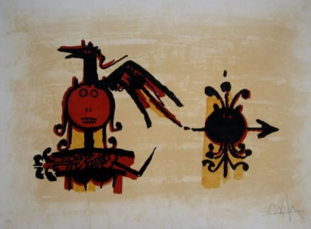 Litografia Lam - EL ÚLTIMO VIAJE DEL BUQUE FANTASMA